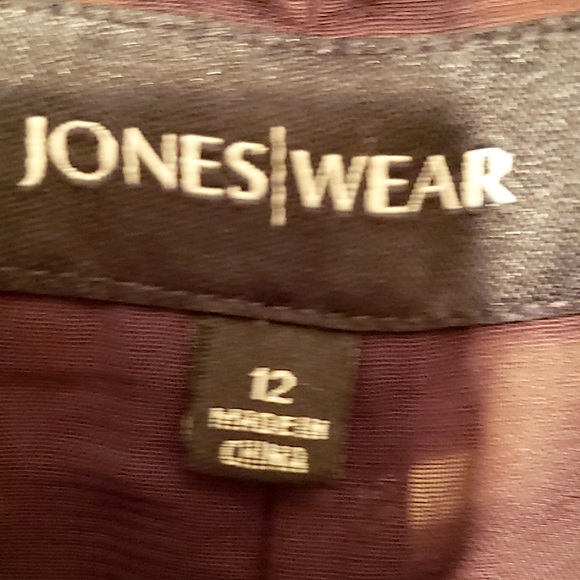 JONES NEW YORK FLORAL BROWN POLYESTER PRINT SKIRT SZ 12 - Picture 7 of 8